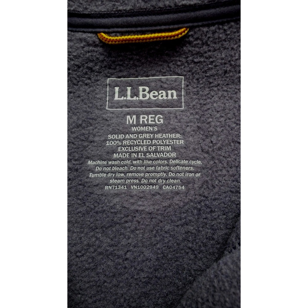 LL Bean Mountain Classic Women's Fleece Vest Purple Lavender  Full Zip Size M View 4